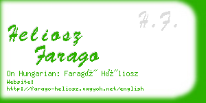 heliosz farago business card